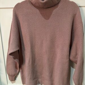 Free People Dusty Pink Turtleneck Sweater